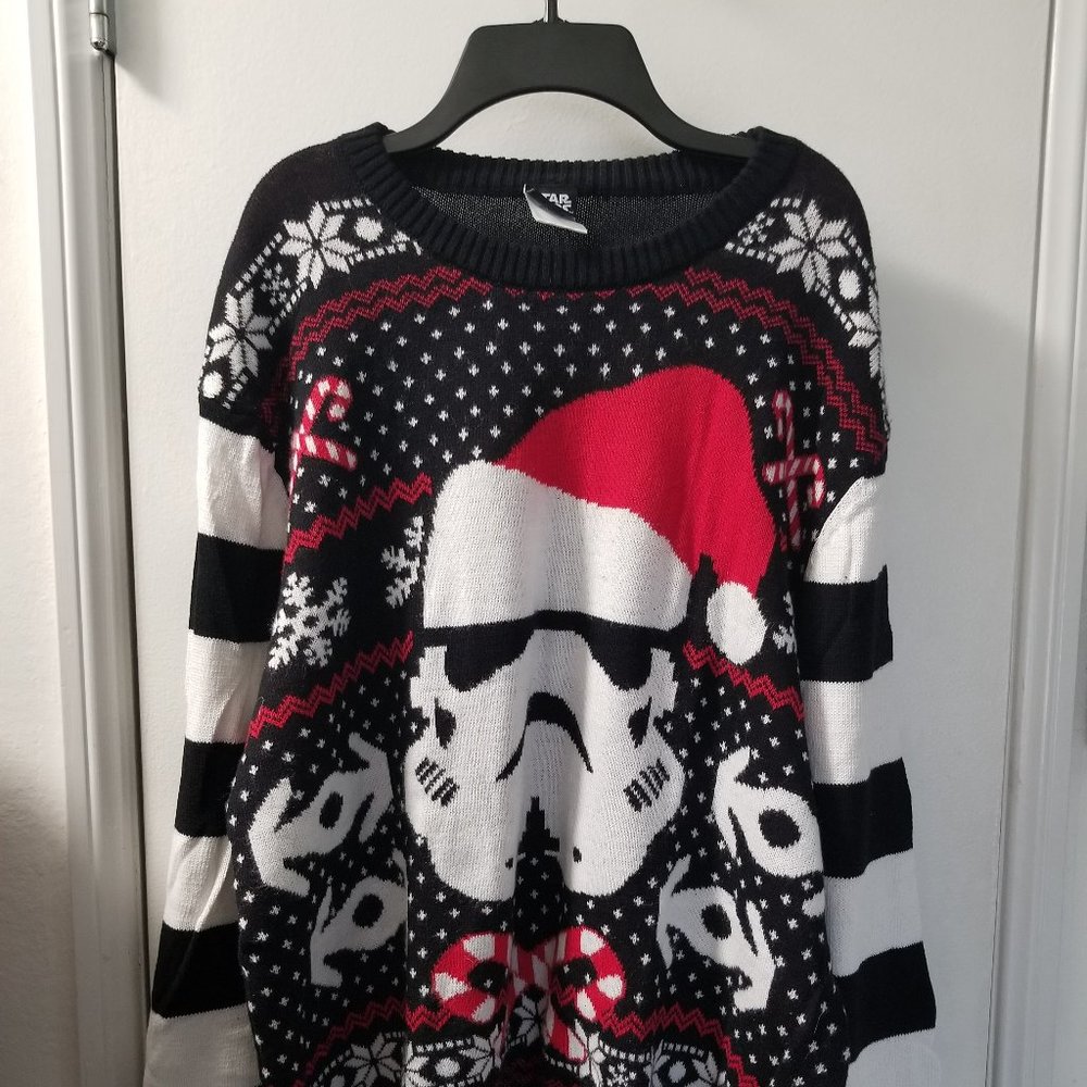 Starwars trooper Holiday sweater crew necl long sleeves